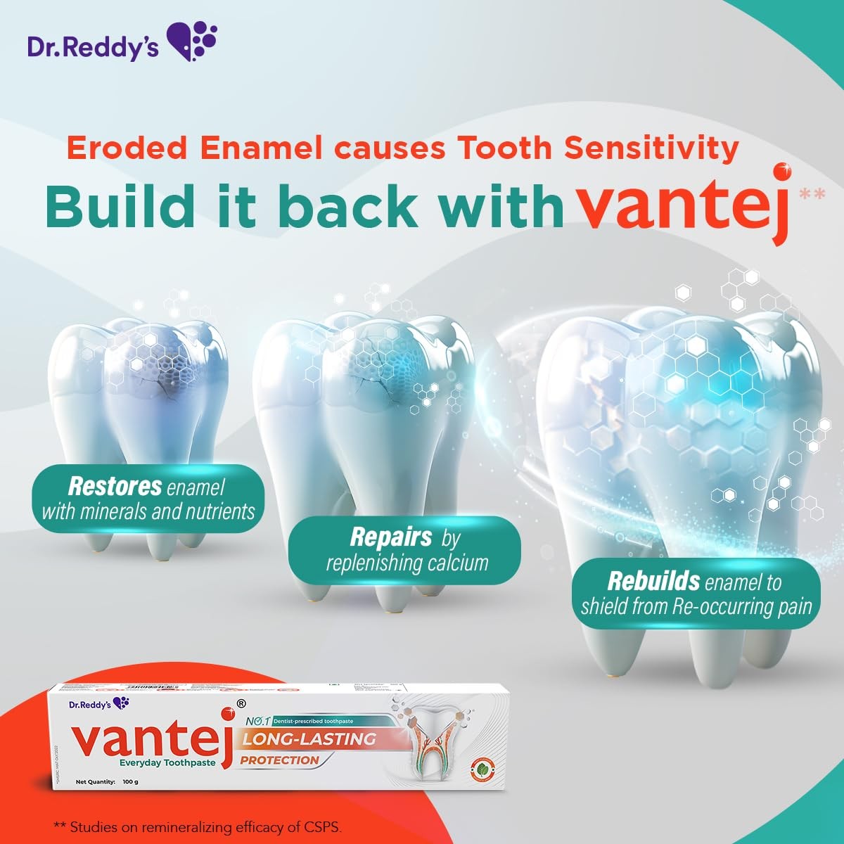 Dr Reddy’s Vantej Toothpaste Advanced Formula Suitable For Sensitive Teeth – 70g