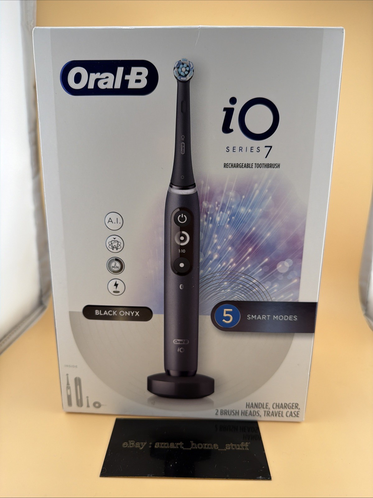 Oral-B iO Series 7 Rechargeable Electric Toothbrush – Black Onyx – New Sealed