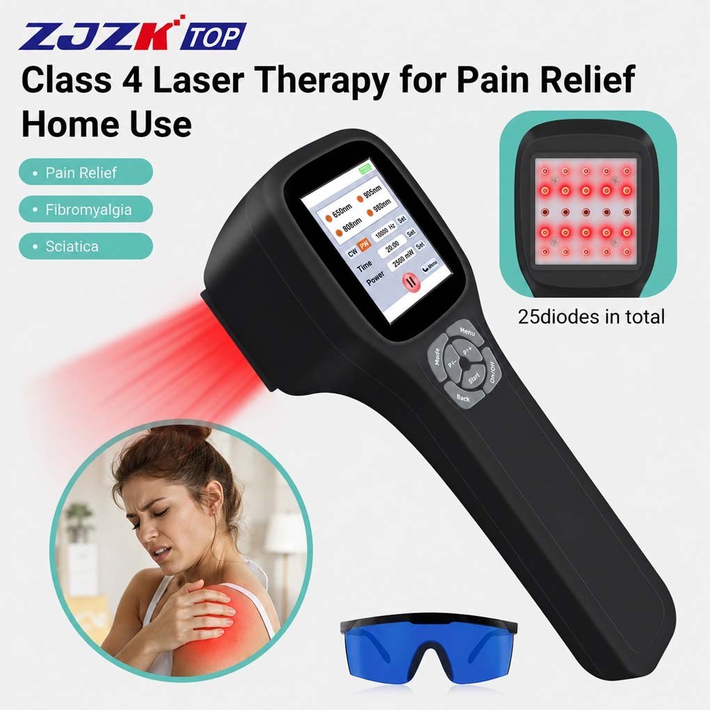 Handheld Phototherapy Laser 2500mW for Plantar Fasciitis and Heel Spur CW PW