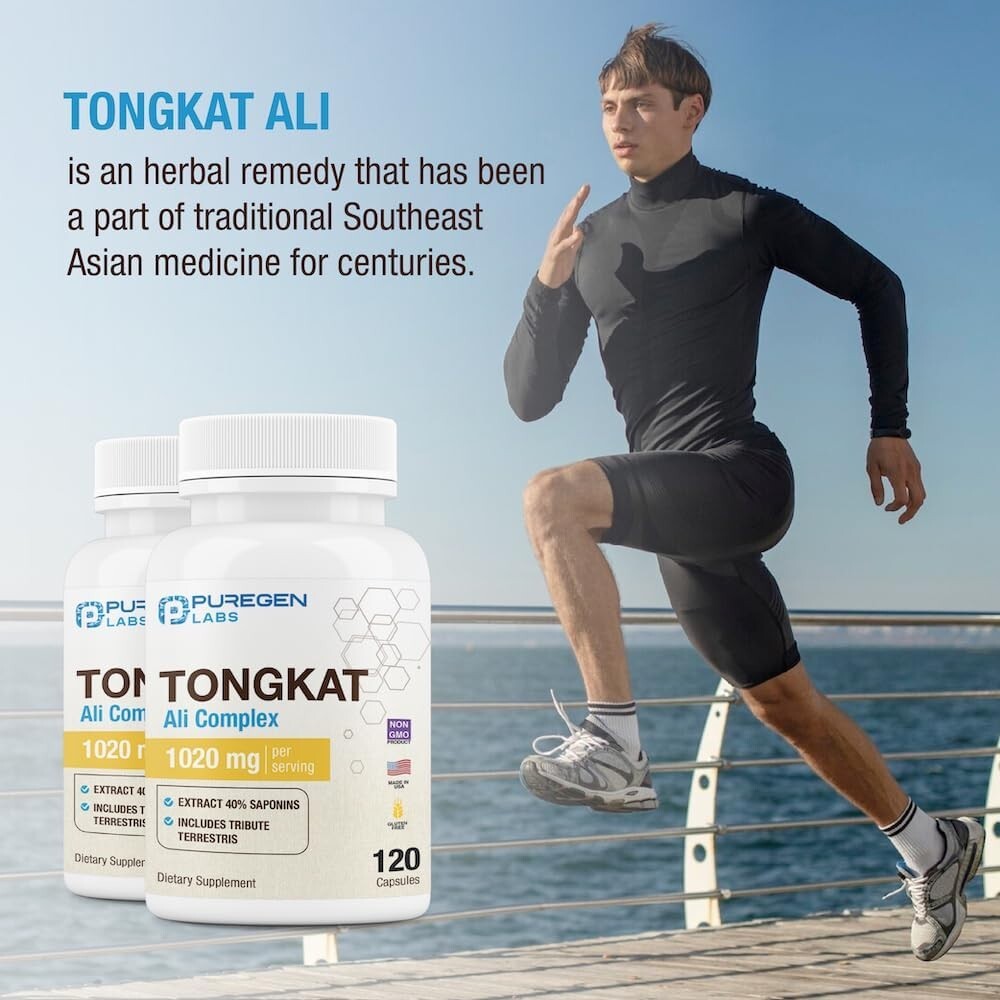 Puregen Labs TONG-KAT Ali Complex 1020mg, 120 Capsules 200:1 Extract