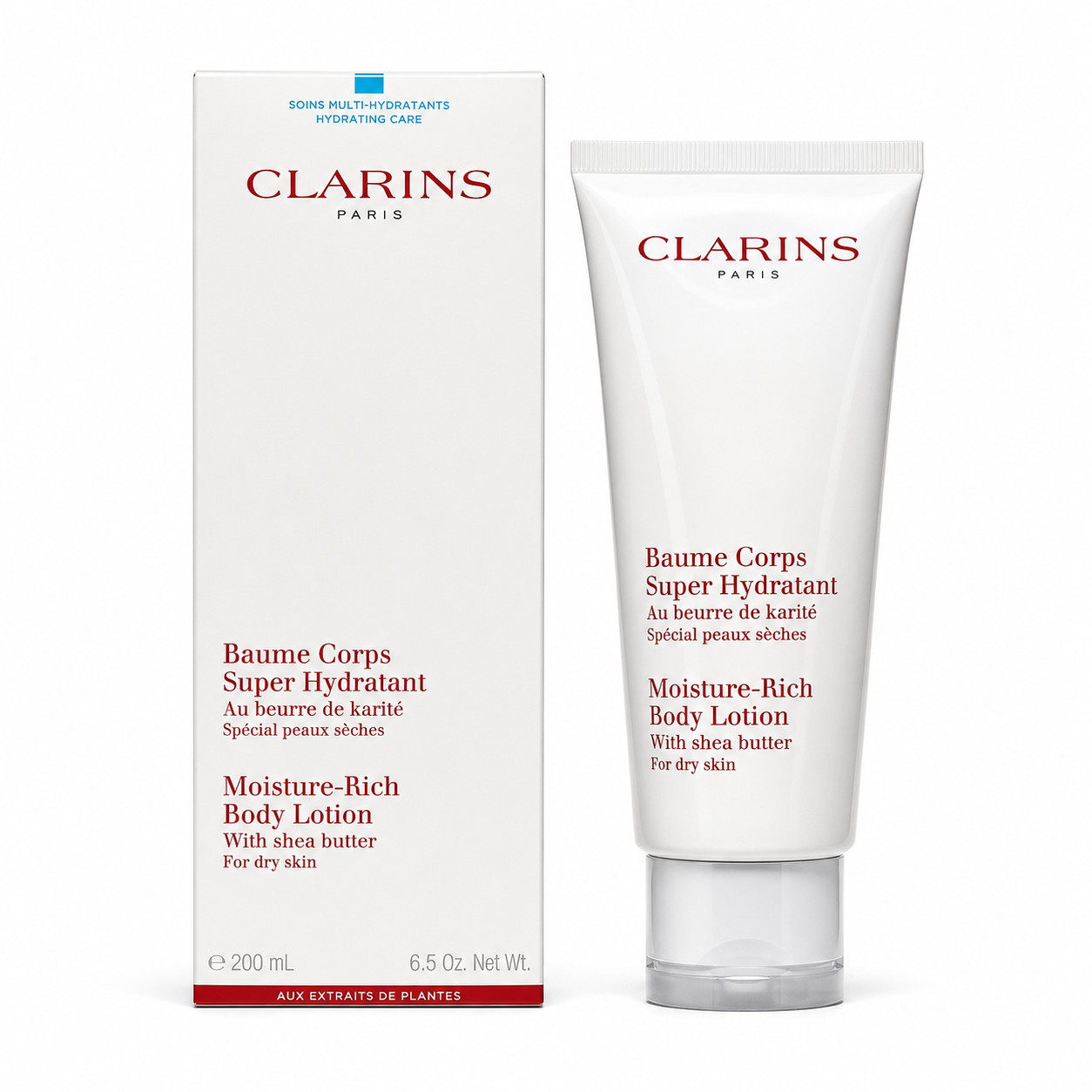 CLARINS MOISTURE-RICH BODY LOTION WITH SHEA BUTTER FOR DRY SKIN 200 ML/6.5 OZ.