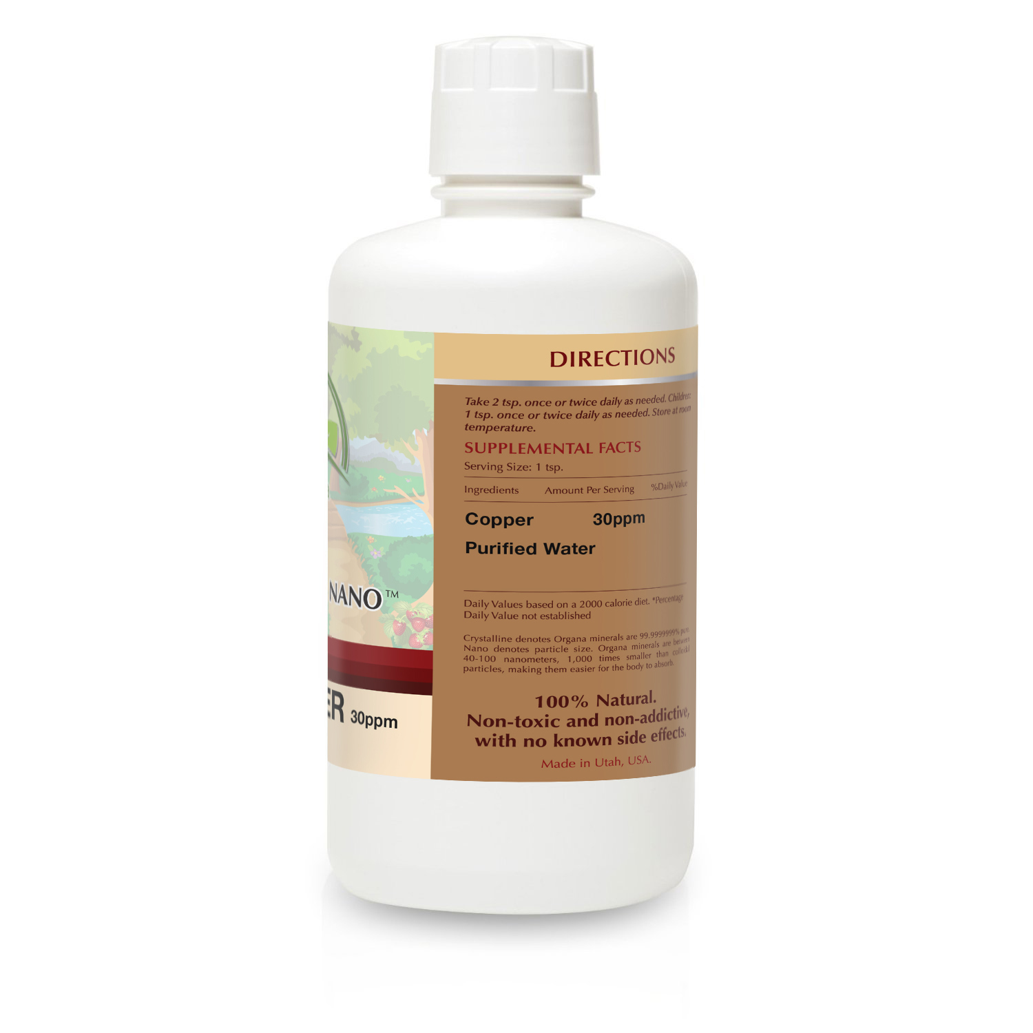 The BEST Nano Colloidal Copper Liquid Supplement – 32 Flow Oz One Quart
