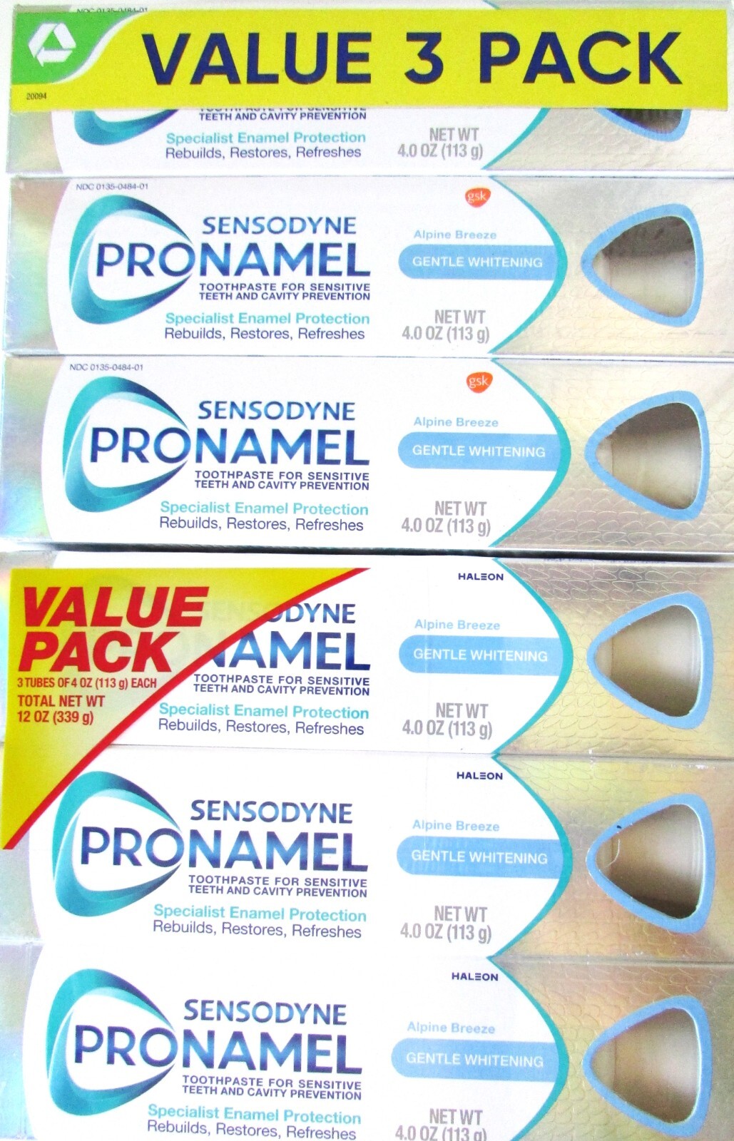 SENSODYNE PRONAMEL GENTLE WHITENING TOOTHPASTE ALPINE BREEZE 6 PACKS EXP 04/28