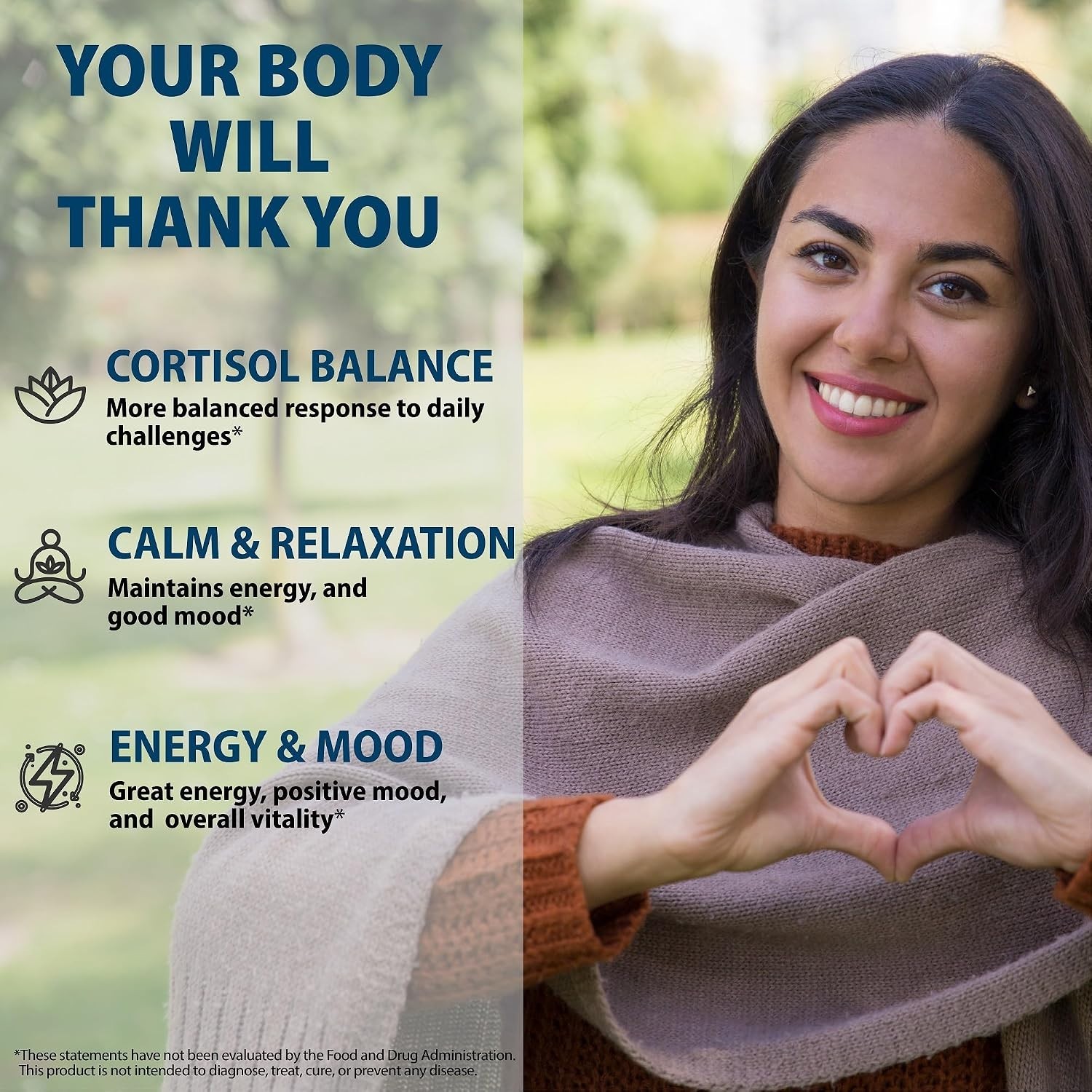 Holistic Cortisol Reducer with Magnesium, Ashwagandha & L-Theanine – 120 Count