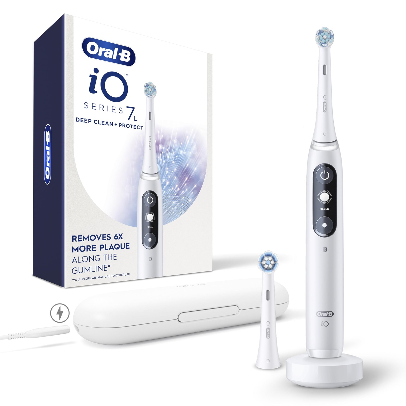 Oral-B iO Deep Clean + Protect Electric Toothbrush Rechargeable White