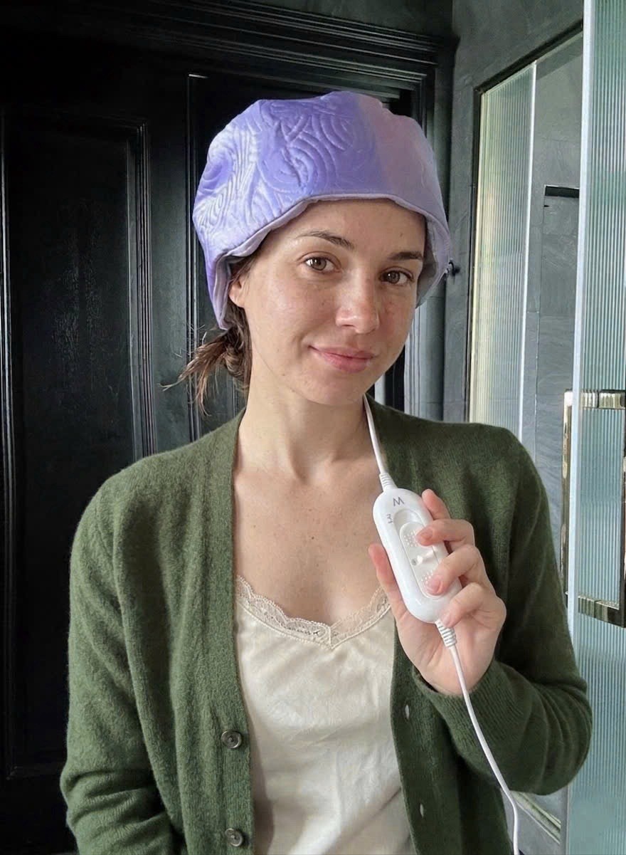 Electric Heating Steaming Hair Mask Cap Limited Edition 110V US Plug+US Seller