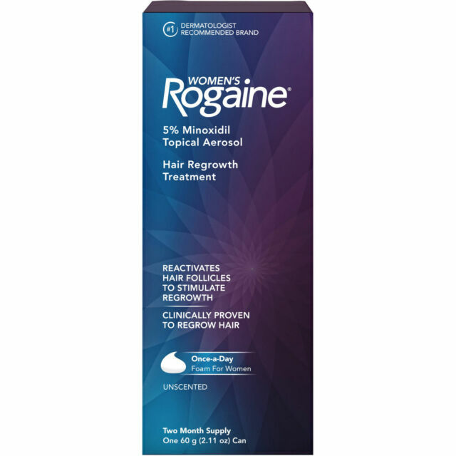 ROGAINE Women’s 5% Minoxidil Topical Aerosol Hair, 2.11 oz 1/2025+Dmgd Box