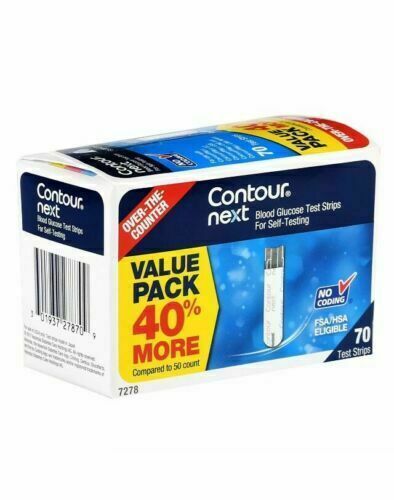 Contour Next Blood Glucose 350 Test Strips (5 Boxes Of 70 Ct) Exp: 3/30/2026