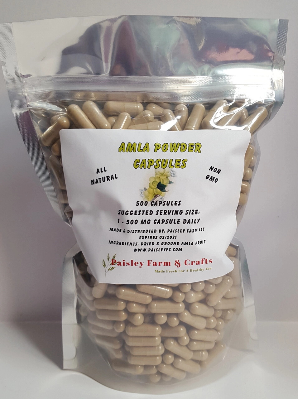 Amla Capsules – 300 Pack – Made Fresh On Demand!