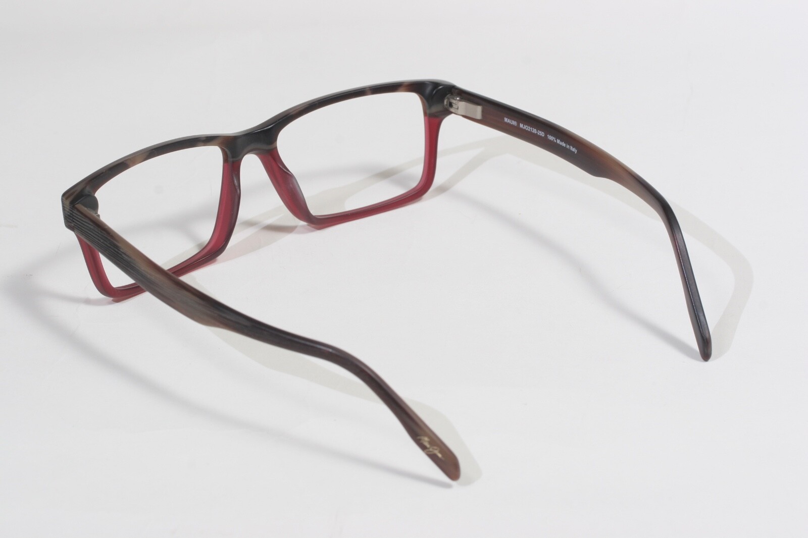 NEW Maui Jim MJO2120-25D Brown Red Woodgrain Eyeglasses 57-17-145 B36 Italy M31