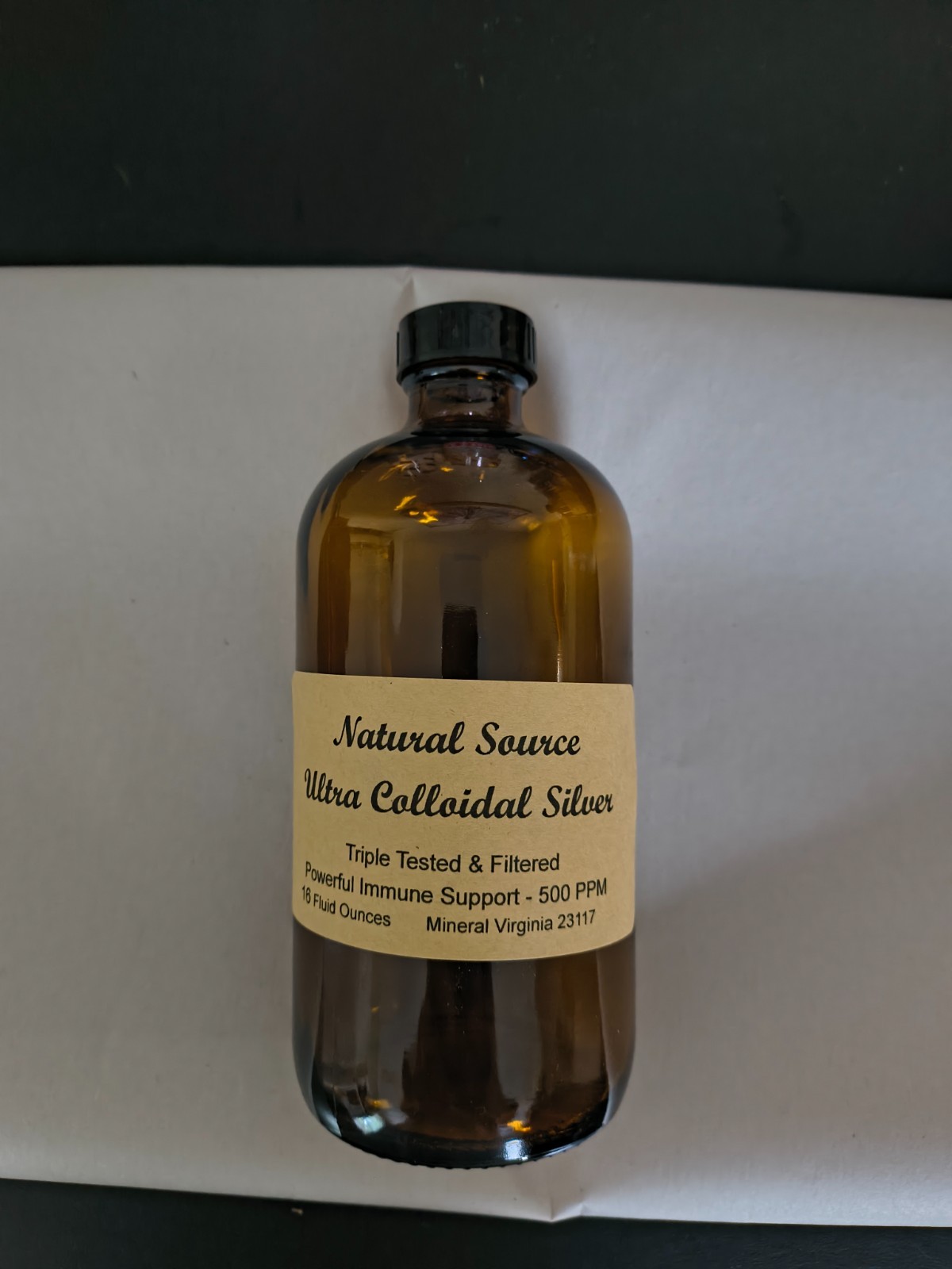 (2) Natural Source Ultra Colloidal Silver 500 PPM – 16 oz Glass (free ship)