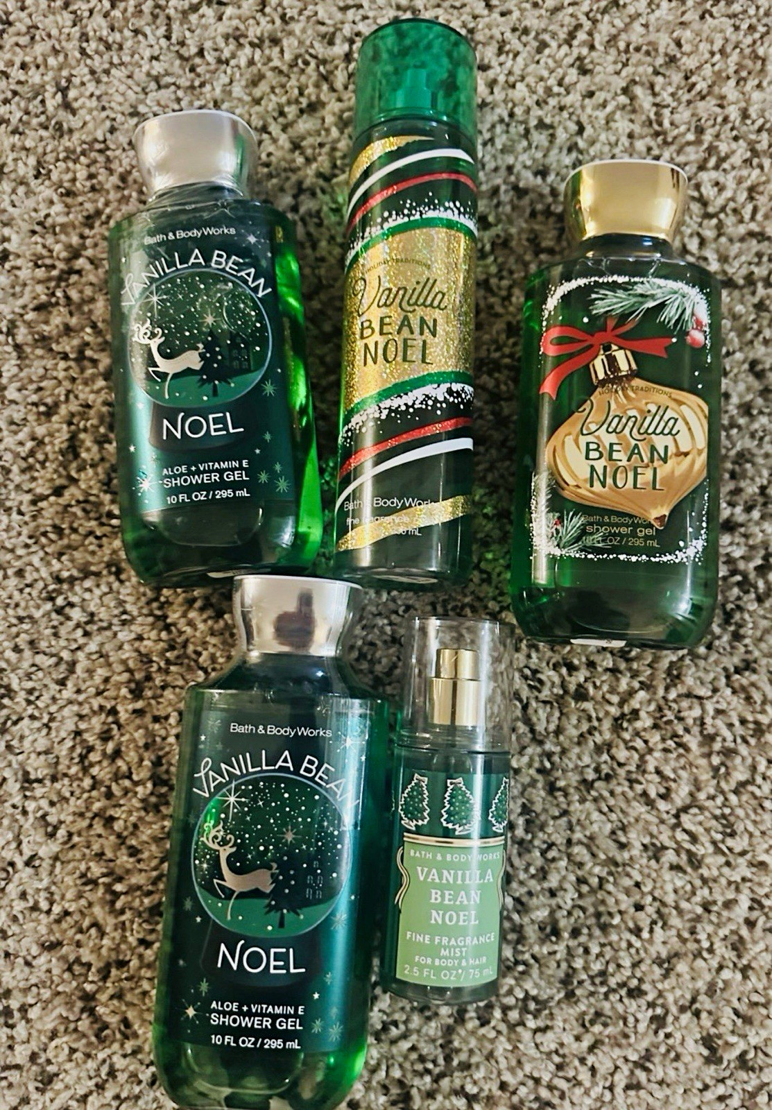 Bath & Body Works Vanilla Bean Noel Lot Cream Gel Mist Vanilla brandnew