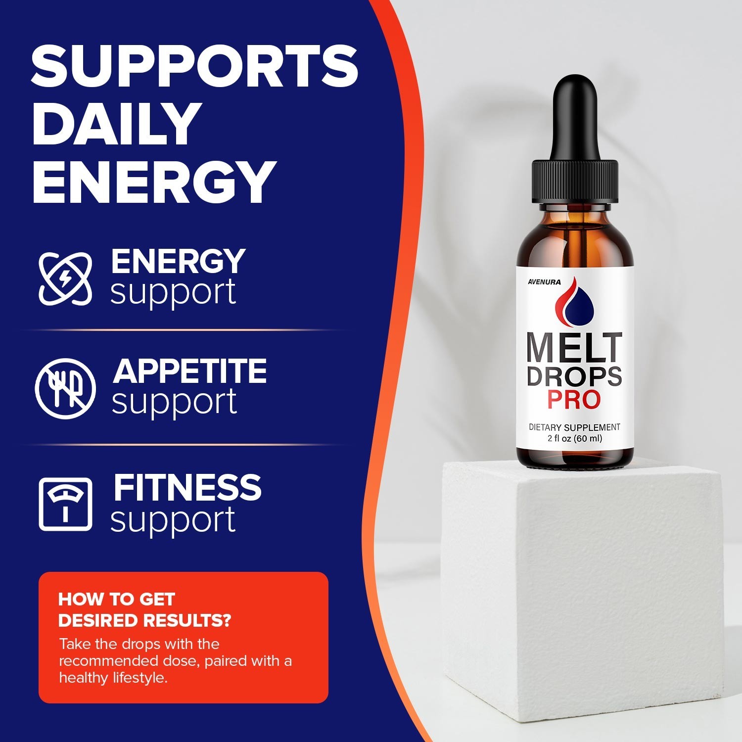 (3 Pack) Melt Drops Liquid Drops – MeltDrop Natural Blend Advanced Formula Drops