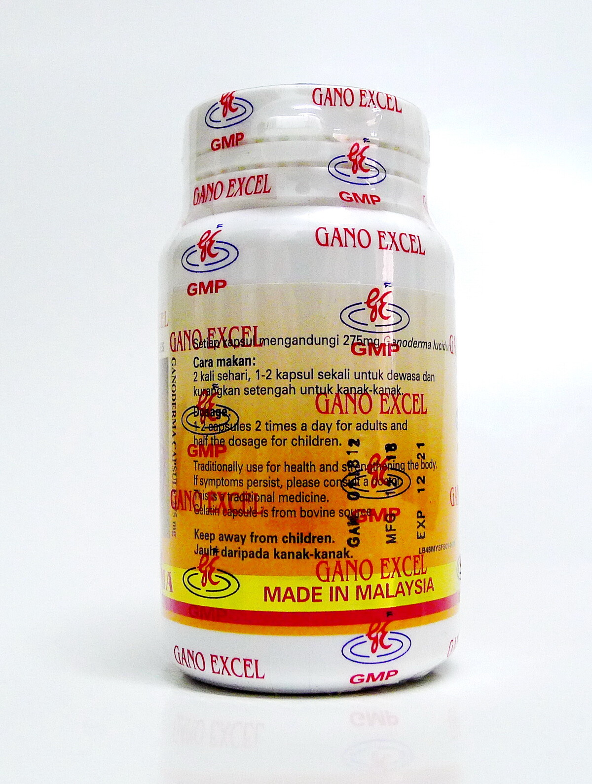1 Bottle Gano Excel Ganoderma 90 Capsules Reishi Lingzhi Boosts Immune USA SHIP