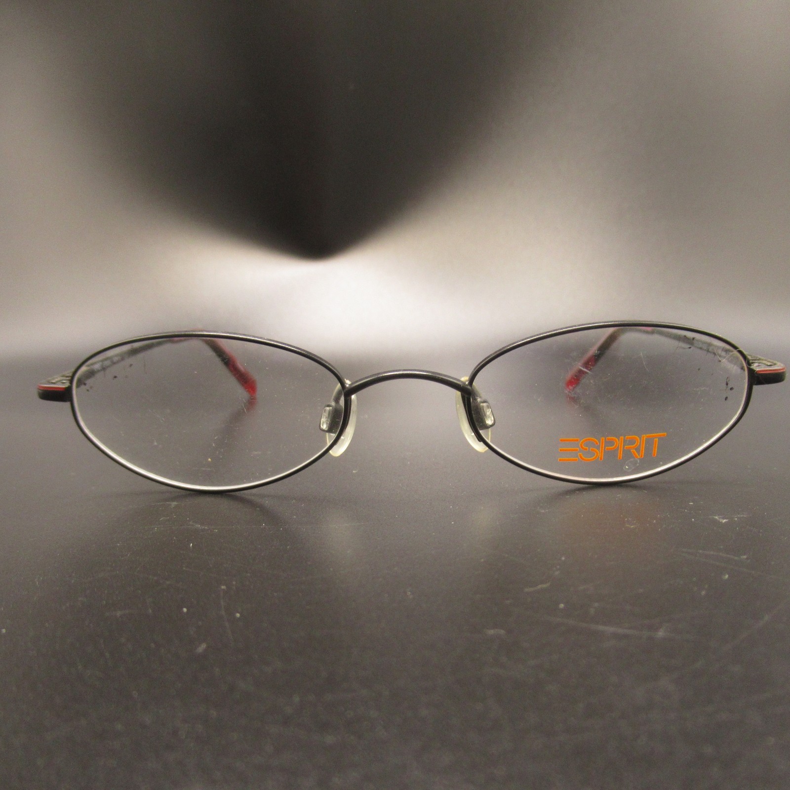 Esprit ET9262 Color 038 Oval Metal Eyeglass Frames 46-19-140mm Black Red Unisex