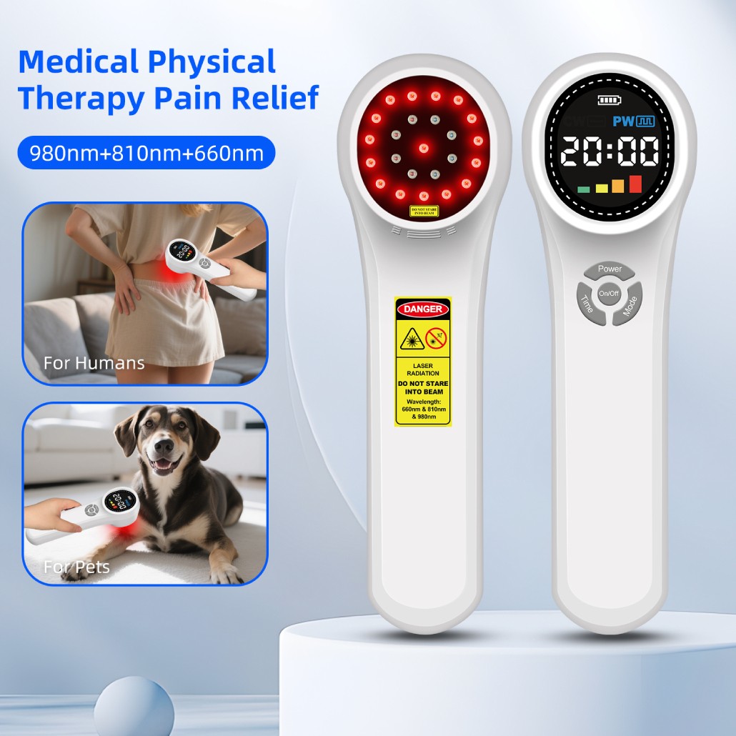 Home Handheld LLLT Laser Therapy NIR Light Physiotherapy Device for Human Pets
