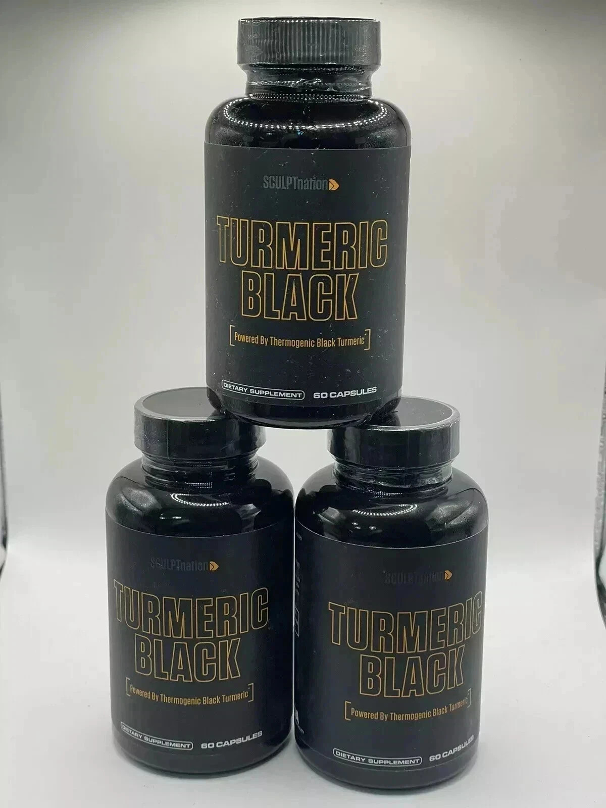 3 Pack – Turmeric Black Sculptnation Fatigue Muscle Build FatBurn Bloating Treat