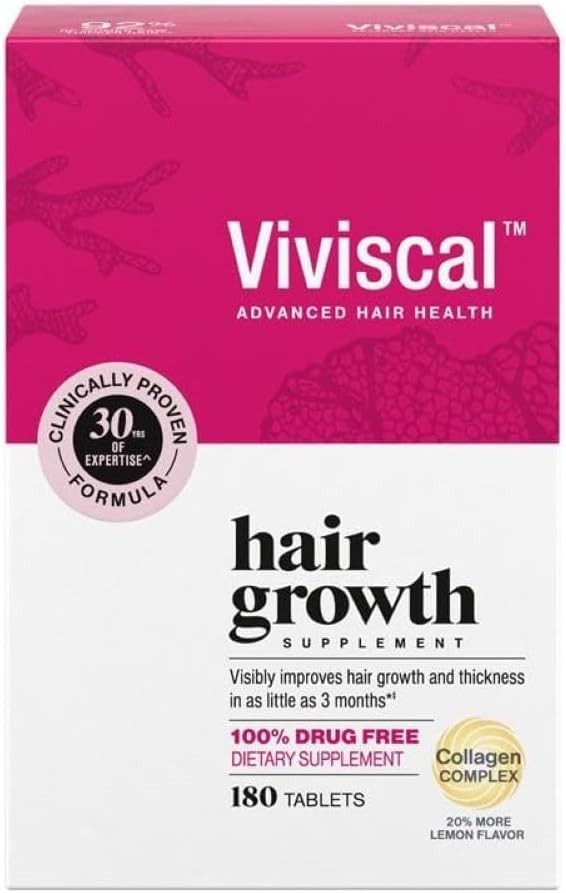 Viviscal Hair Growth Supplements for Women, Thicker Fuller Hair Support for Thin