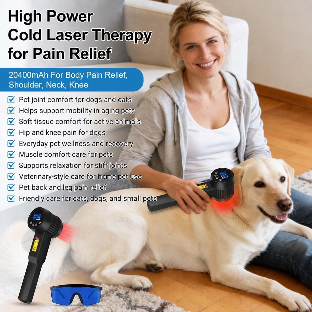 Rechargeable LLLT Cold Laser Therapy Device 8W 25 Diodes for Home Pain Relief
