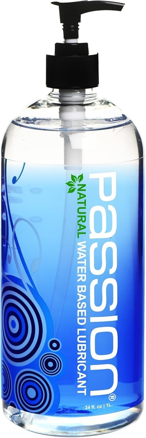 Passion Natural Water-Based Personal Lubricant, 34 Fl Oz – Premium, Non-Sticky