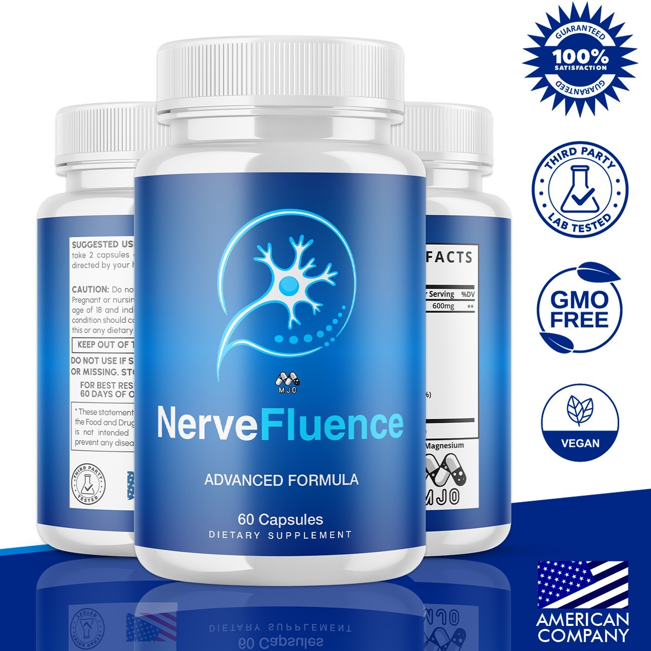 (5 Pack) NerveFluence Advanced Nerve Support Max Strength Nerve Fluence 300 Caps