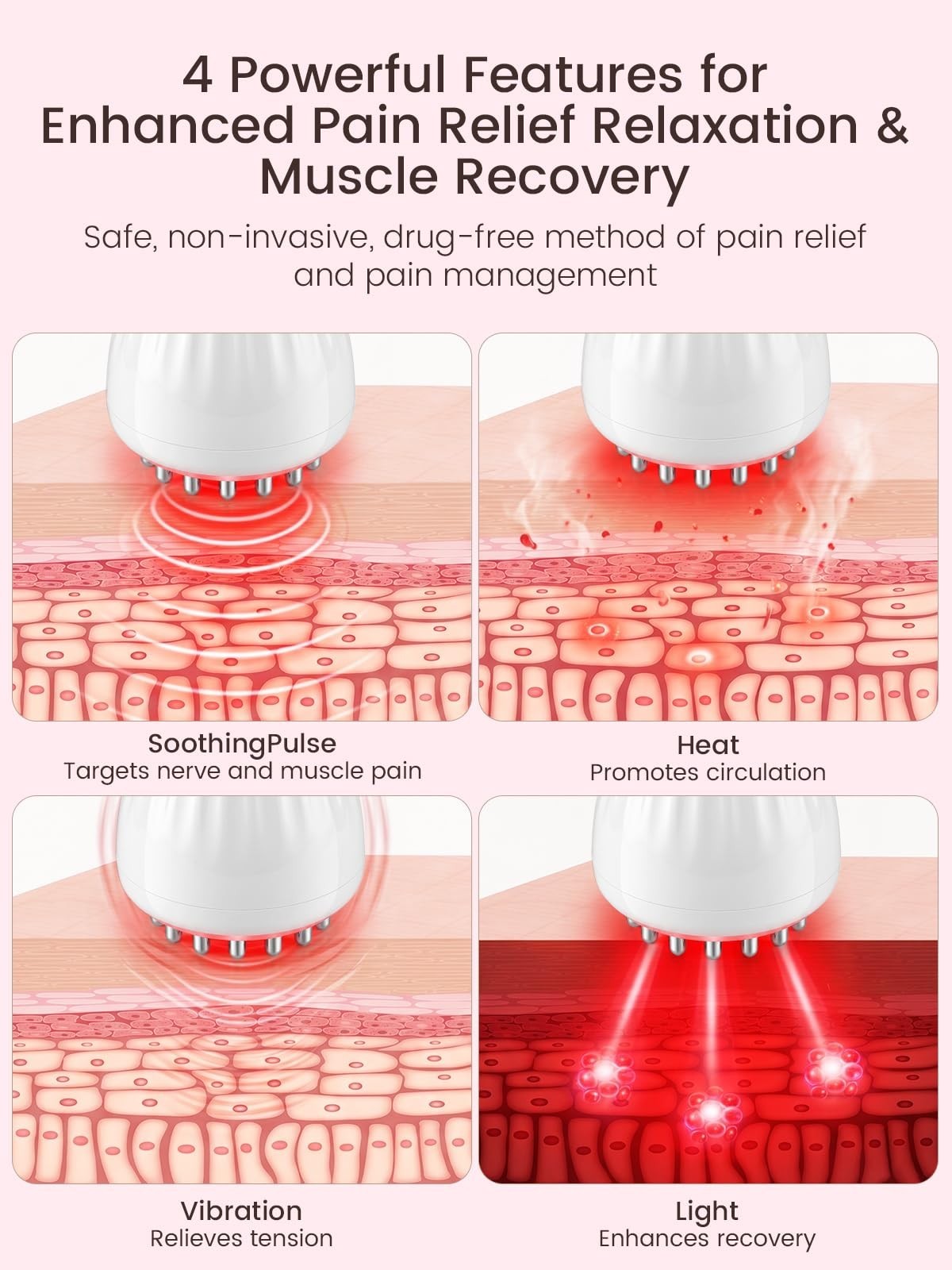 Electric Deep Tissue Massager for Sciatica Pain Relief & Muscle Comfort Tool