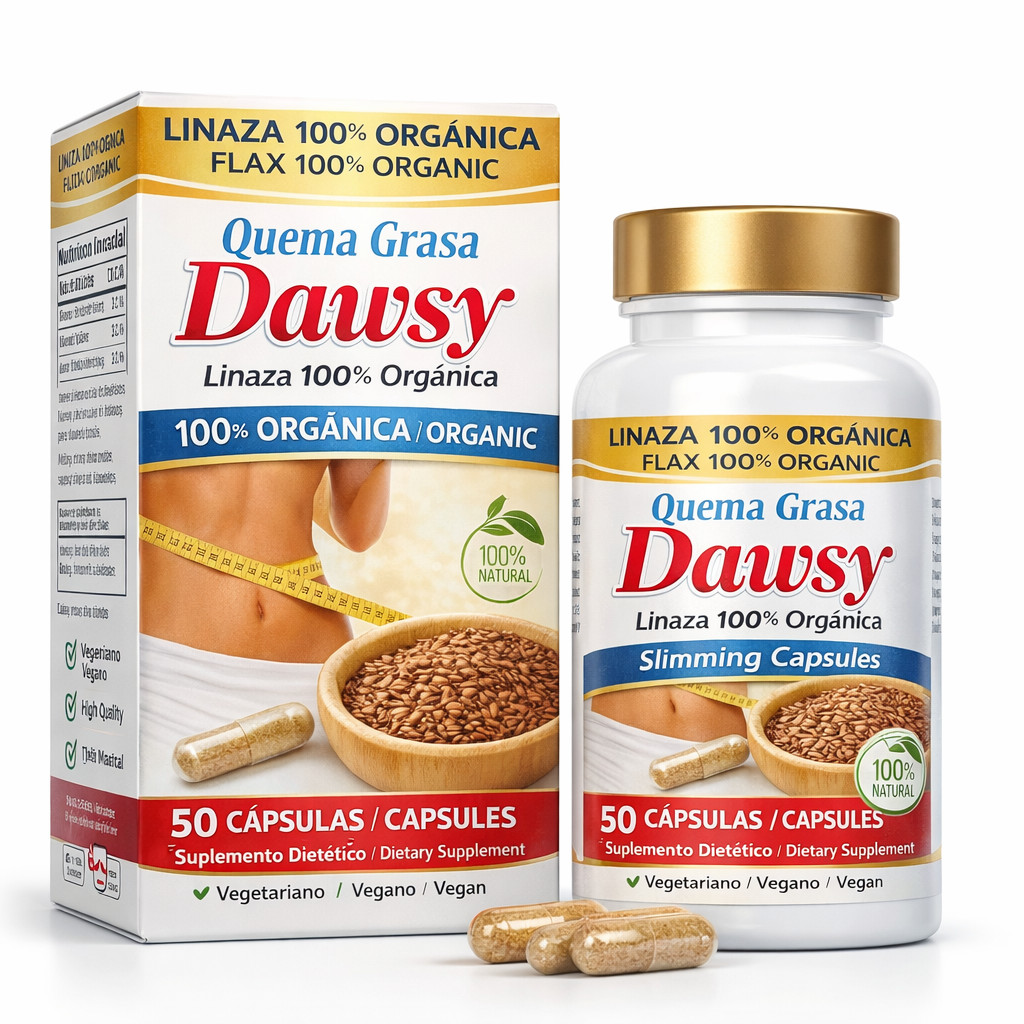 Dawsy Organic 100% Flaxseed (Linaza) Supplement – 50 Capsules