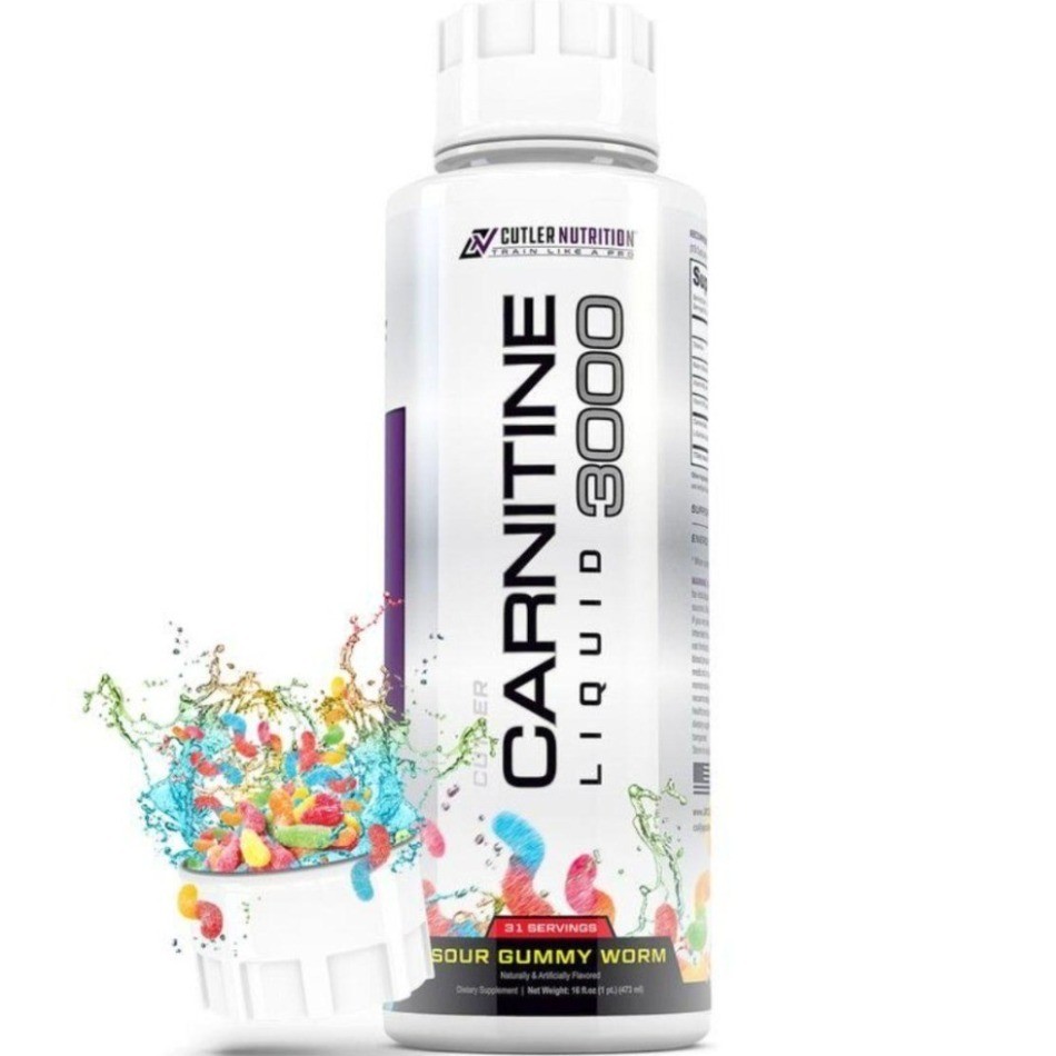 Cutler Nutrition Liquid Carnitine 3000mg Sour Candy 31 Servings various flavors