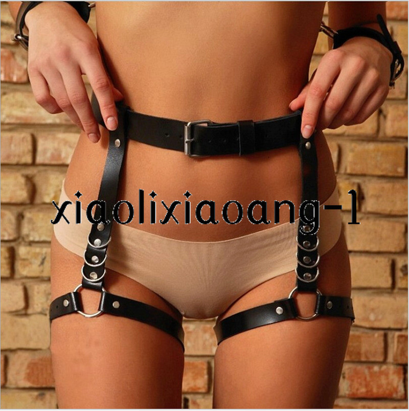 PU Leather Garter Body Harness Belts Strap Leg Thigh Suspenders Binding Clubwear