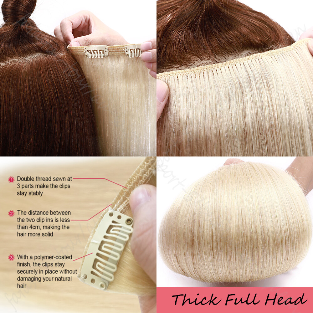 Extra Thick 150g+ Double Weft Clip In Human Hair Extensions Full Head 10-24 Inch