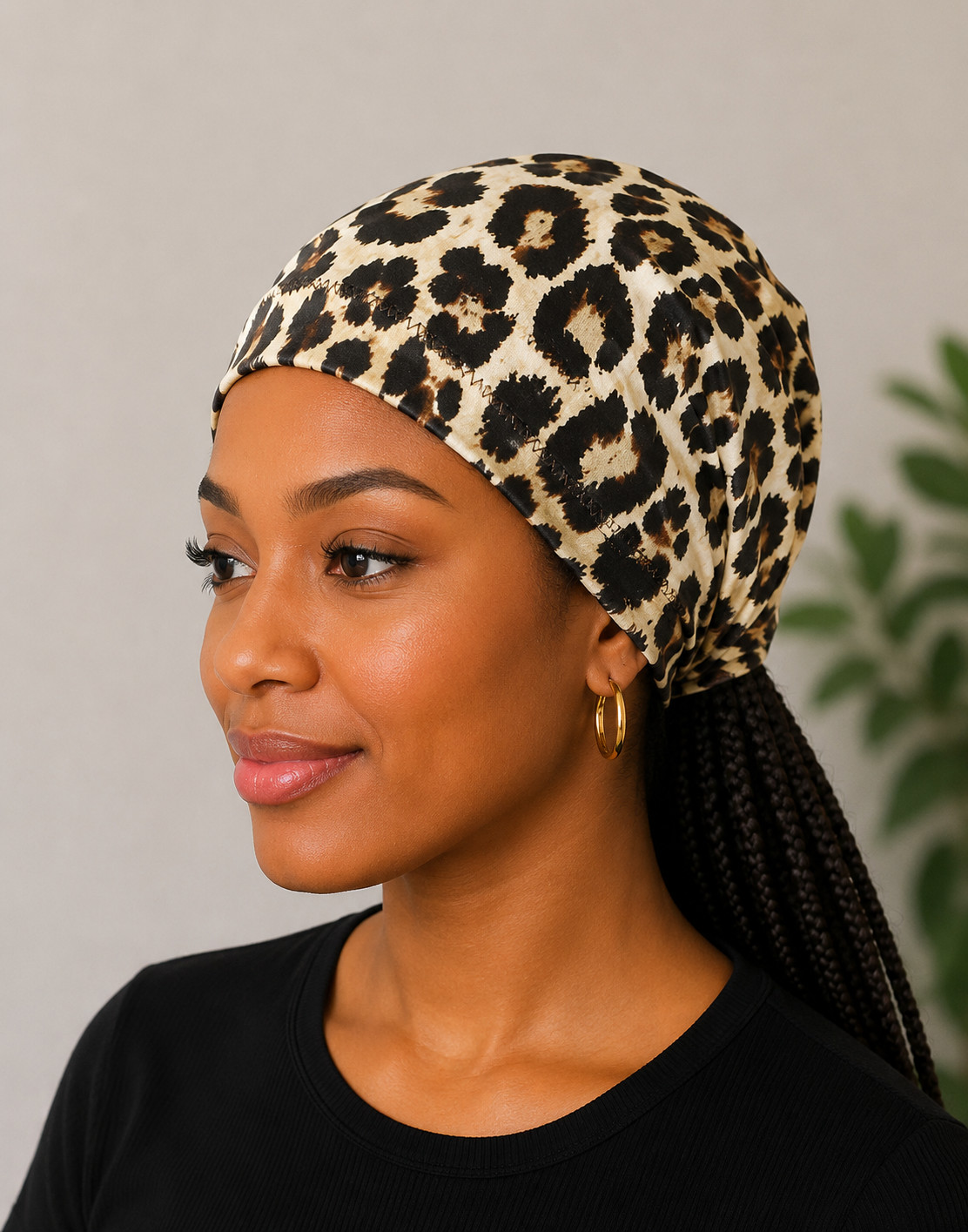 Naturalista Stay on Ponytail Scrub Cap for Nurses Dentists Dreadlocks Braids