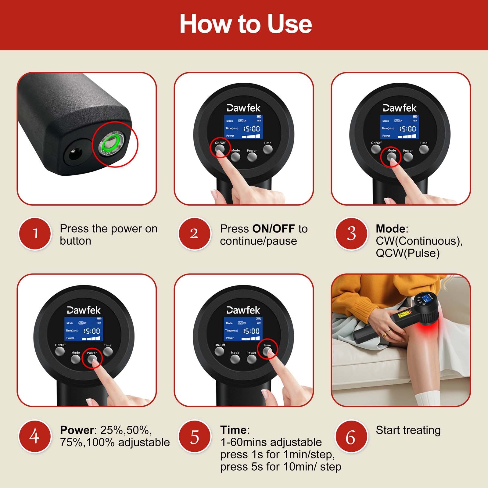 650nm 808nm Red light Laser Therapy Device 8W Neck Back Knee Joint Muscle Pain