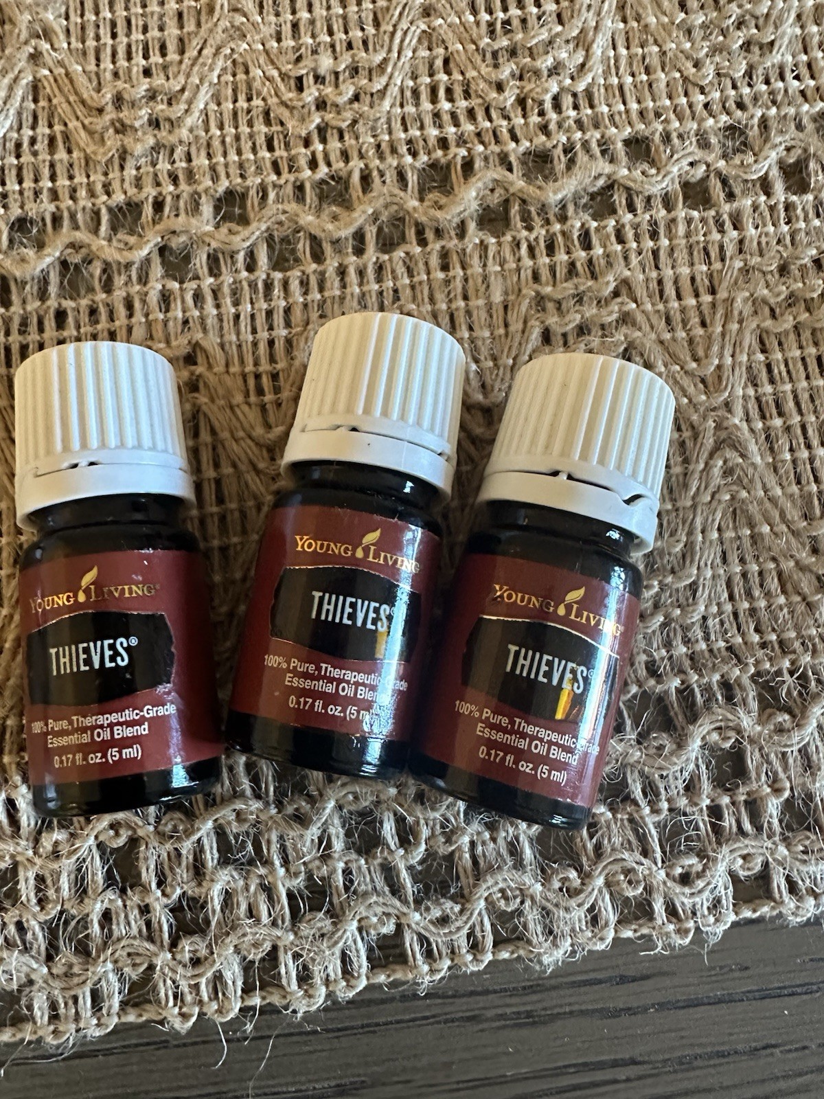 Young Living Thieves Essential Oil-3 Bottles-Factory Sealed