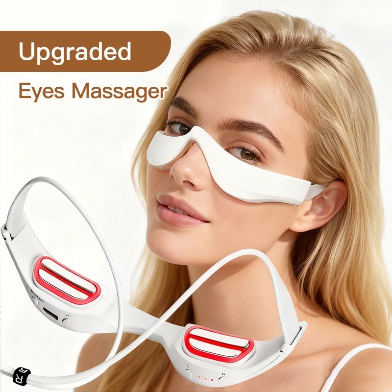 EMS Eye Massager Heated Vibration Eye Care Mask 4 Modes USB Rechargeable
