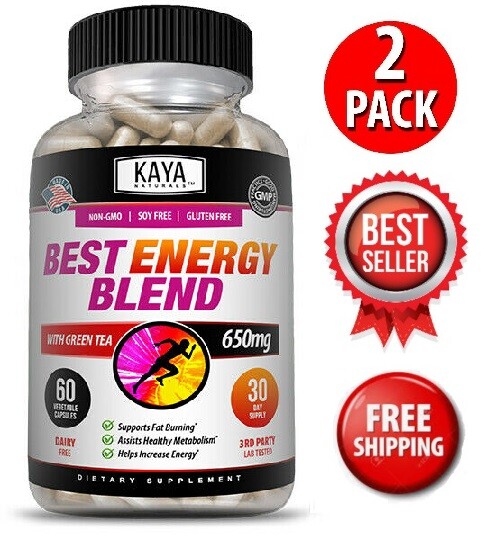 (2 Pack) Best Energy Blend, Energy Support, Boost Metabolism, Weight Loss, Diet