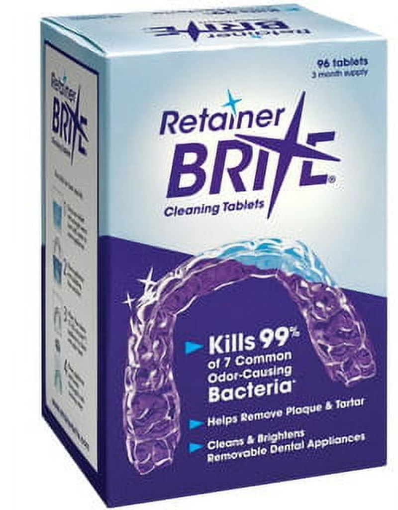 Retainer Brite Tablets for Cleaning Retainers & Dental Appliances 96 Count