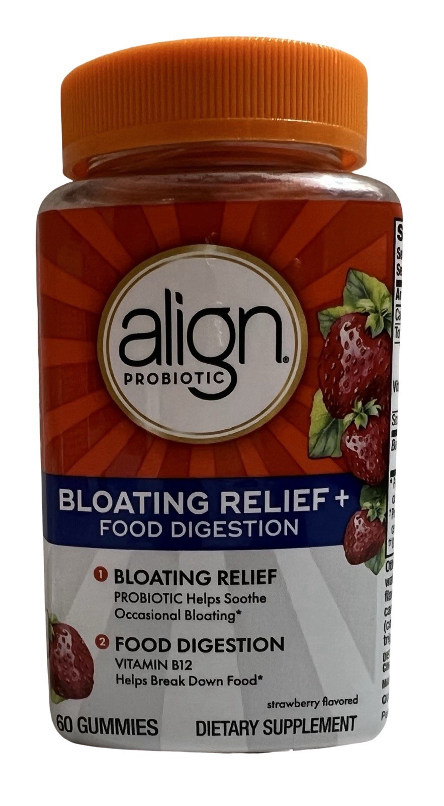 Align Probiotic Bloating Relief + Food Digestion 60 Gummies EXP 09/2026