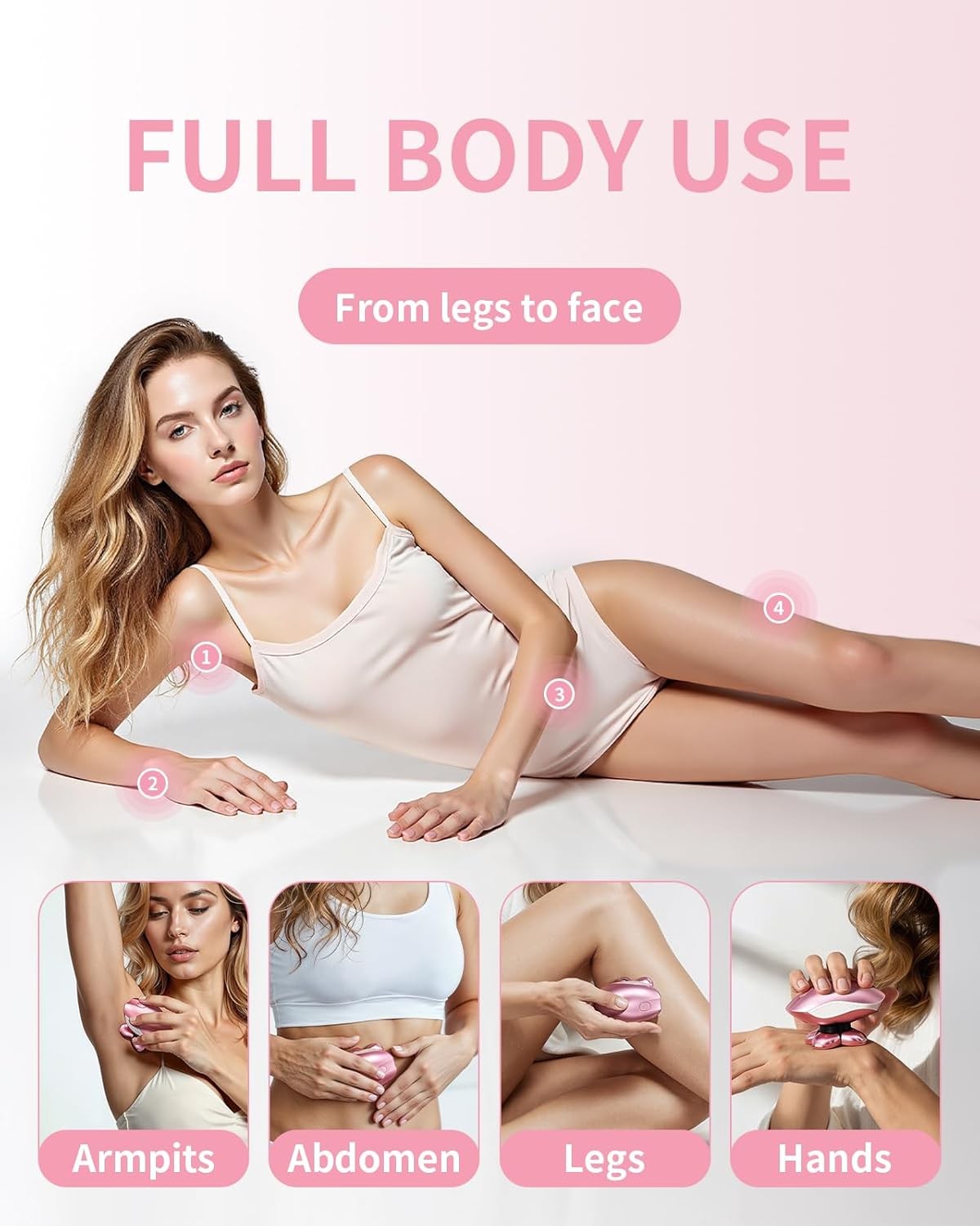 5-in-1 Multi-Function Electric Razor for Women,5D LED Hair Trimmer Rechargeable
