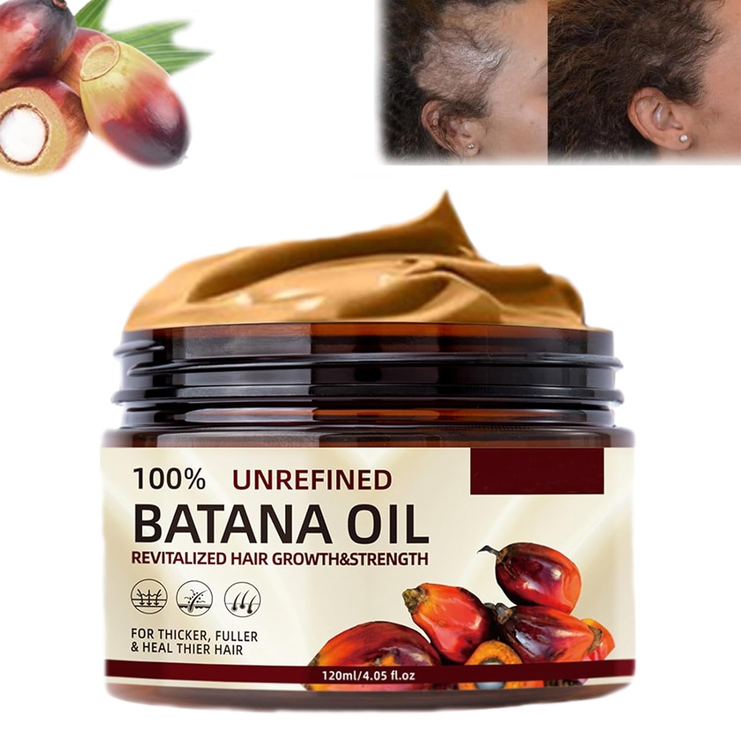 Batana Oil for Hair Growth, Botana Oil from Honduras, 100 Percent Pure Batana