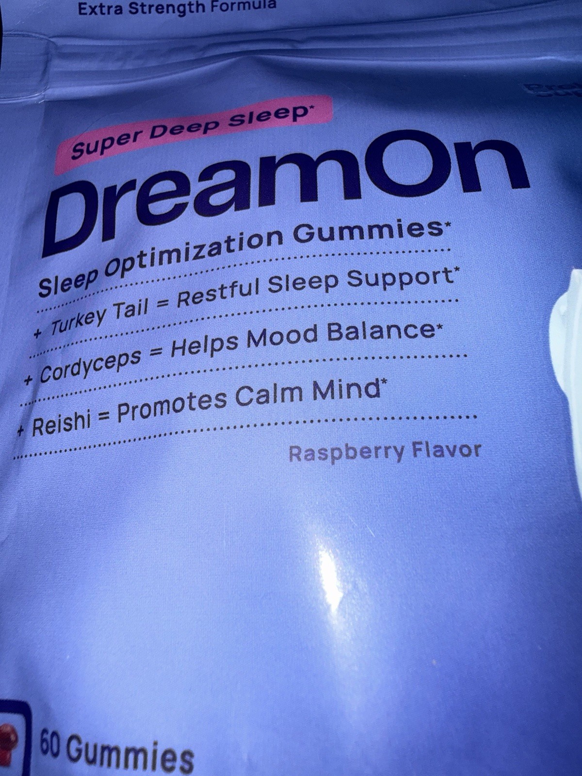 2 bags Project SuperHuman DreamOn Sleep Gummies 6mg Vegan 60 Raspberry