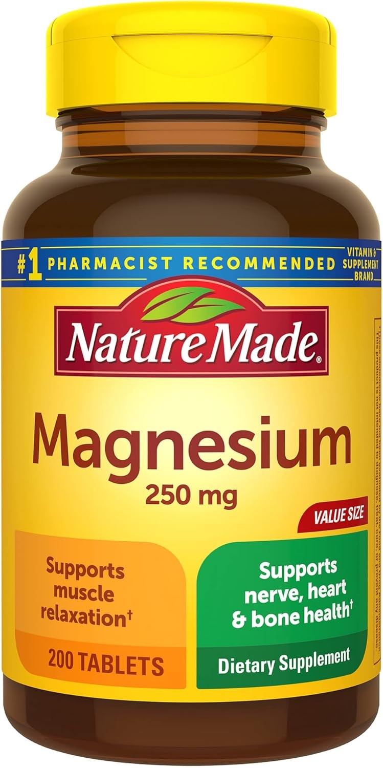 Nature Made Magnesium Oxide 250 mg, 200 Count (Pack of 1)