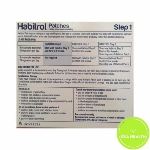 Habitrol Nicotine Patch STEP 1 – 21mg – 280 patches – 10 box – QUIT Smoking Now