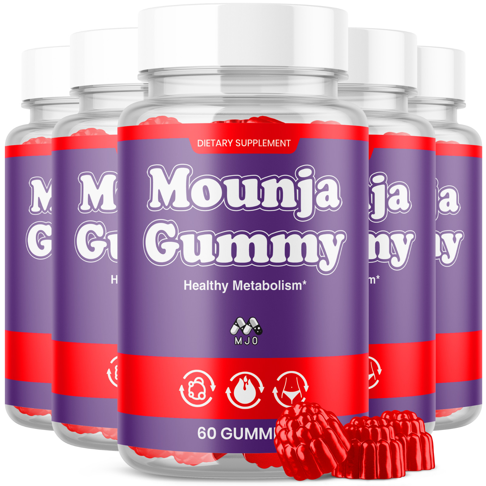 (5 Pack) Mounja Gummy ACV Keto Gummys Vitamin Max Supplement 300 Gummies