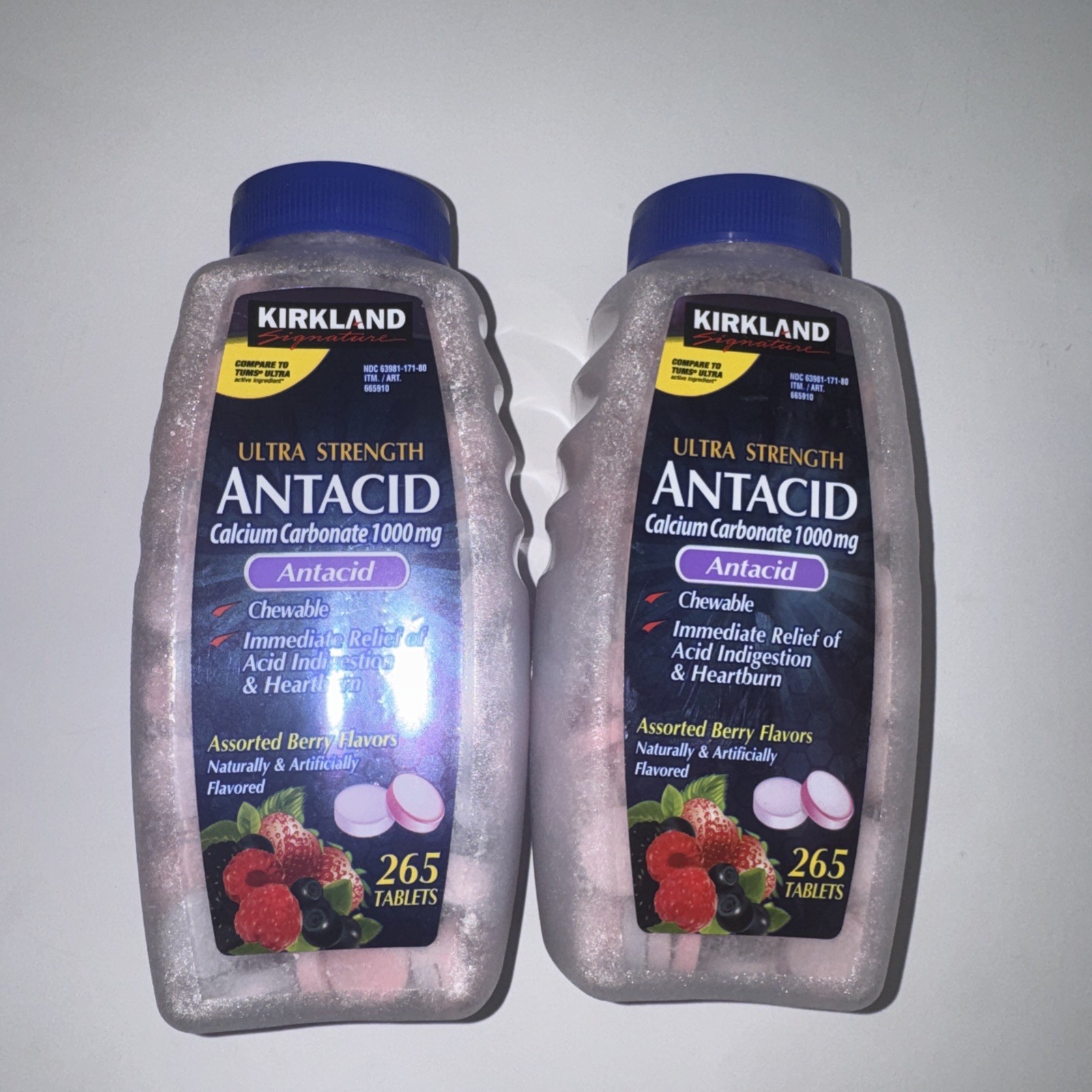 Kirkland Antacid Ultra Strength 1000mg-530tables-Pack set 2 bottles Exp 3/27