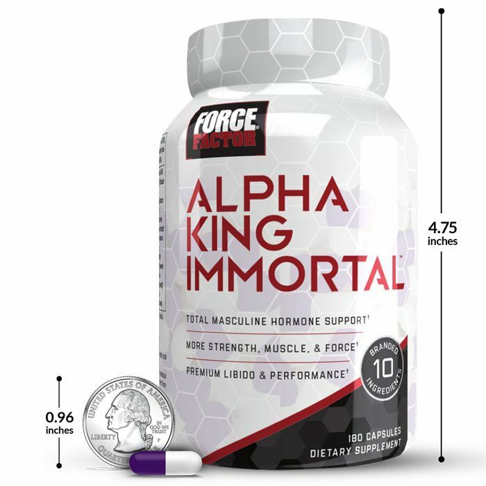 Force Factor Alpha King Immortal, Strongest Testosterone Booster, Muscle Builder