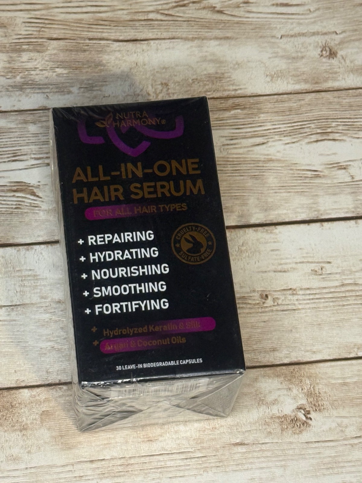Nutra Harmony 30 Capsules Keratin Serum For Frizzy Hair, Leave-In Oil Treatment