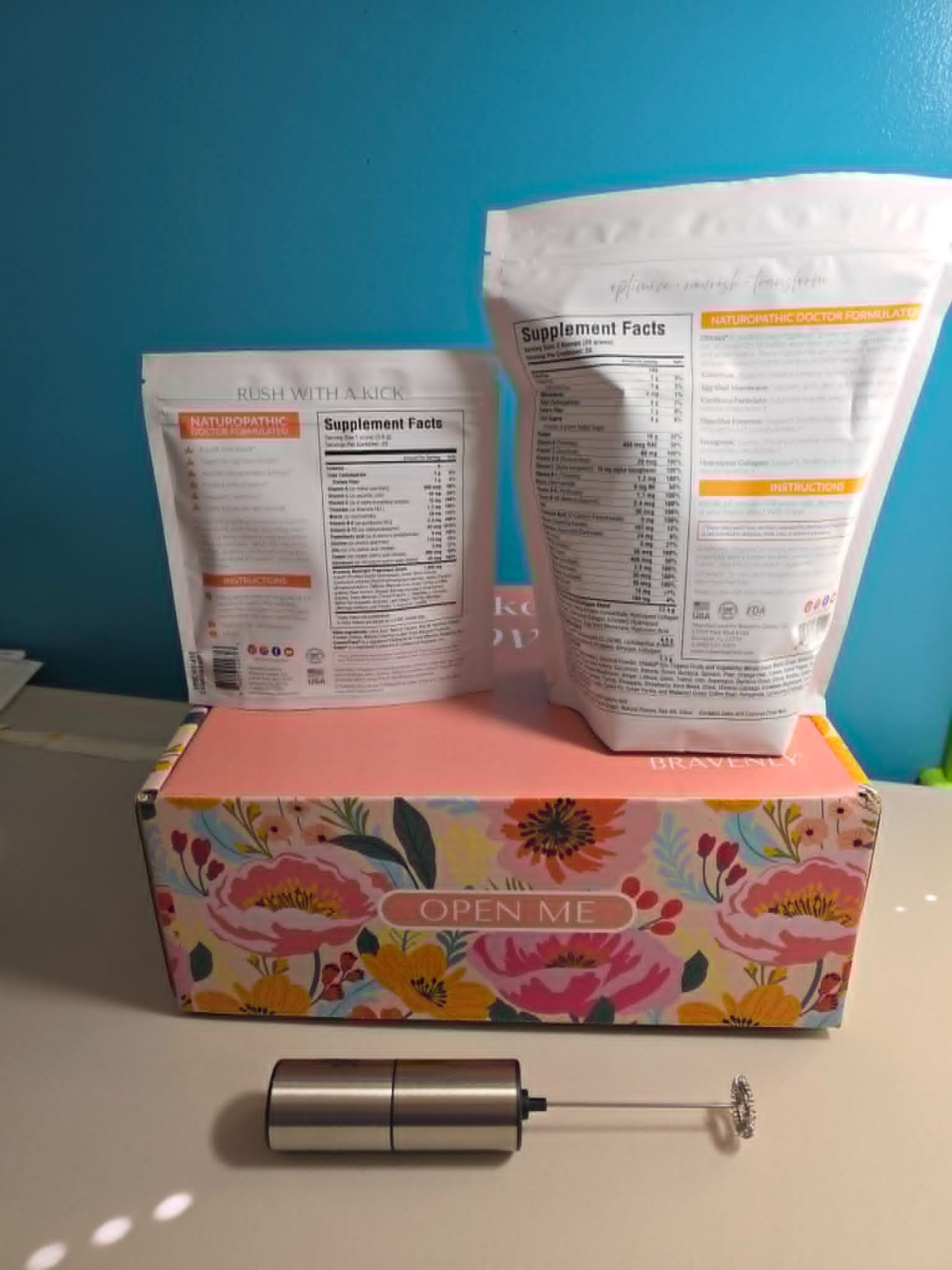 Bravenly Peach Dream Bundle (Peach Rush, Vanilla Fit Fuel, Frother & Gift Box