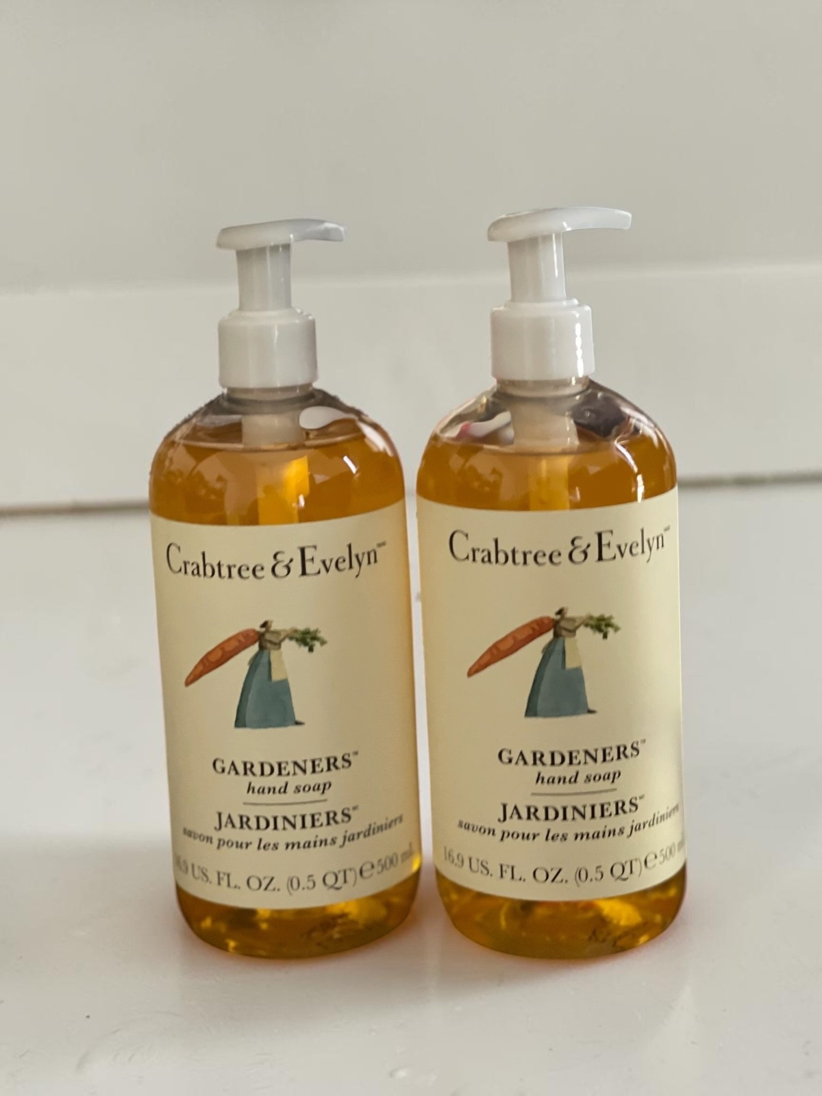 Crabtree & Evelyn Gardeners Hand Wash Set 2 Pack 16.9 oz Fresh Citrus Herbal