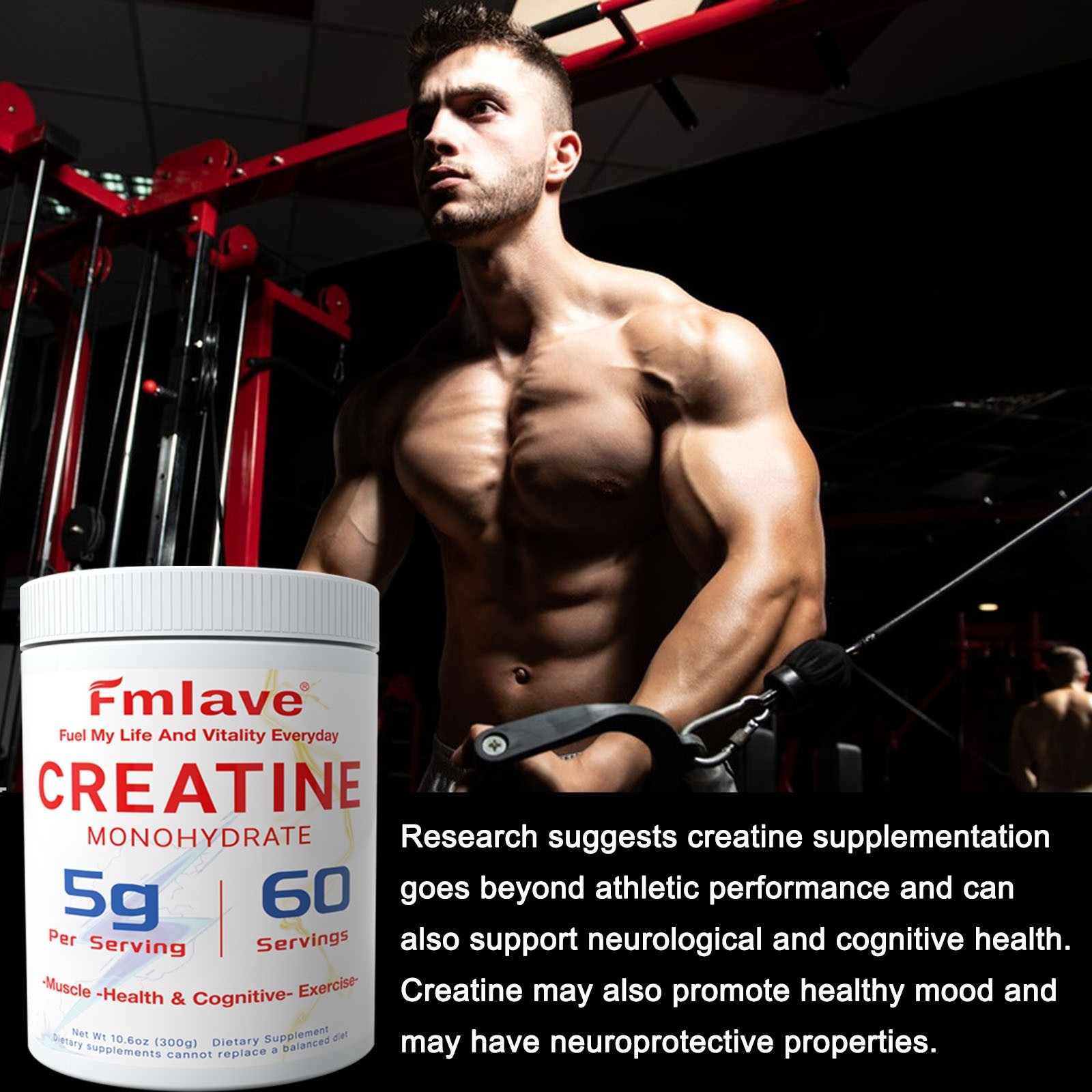 Creatine Monohydrate Micronized Powder 3x 300G – 3x 60 Servings – Unflavored 3pc
