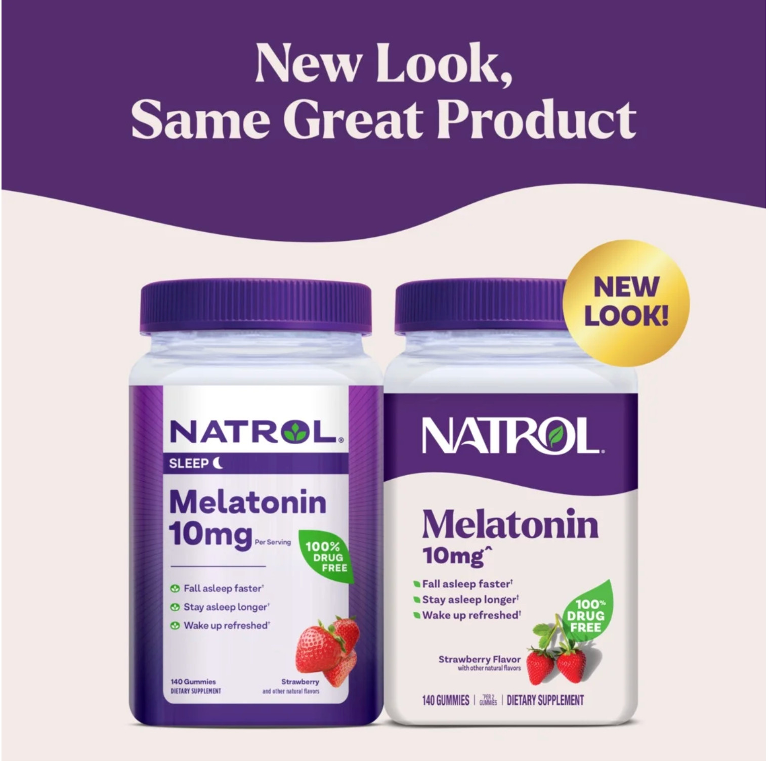 Natrol Melatonin 10mg Gummies 140 Count Sleep Aid Strawberry